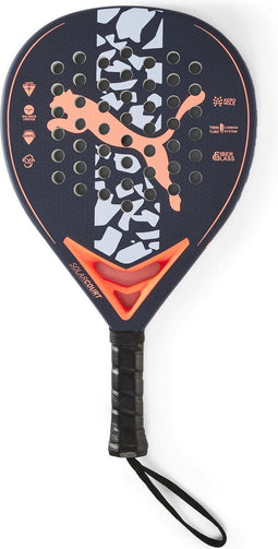 PUMA SolarCOURT Padel Unisex Racket - Donkerblauw/Oranje/Blauw - Maat One Size