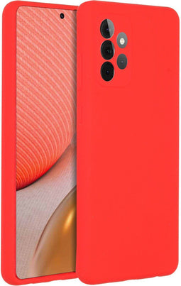 Accezz Liquid Silicone Backcover Galaxy A72 - Schokabsorberend - Rood