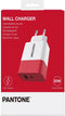 Pantone PT-PDAC02R1 oplader voor mobiele apparatuur Smartphone, Tablet Rood, Wit AC Snel opladen Binnen