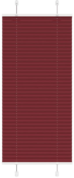 vidaXL - Plissé - rolgordijn - 60x150 - cm - stofbreedte - 59,4 - cm - bordeauxrood