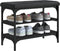 vidaXL - Schoenenbank - 62x32x47 - cm - bewerkt - hout - zwart