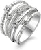 TI SENTO Ring 1863ZI - Zilveren dames ring - Gerhodineerd - Maat 54