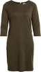 VILA VITINNY NEW DRESS - Damesjurk met ronde hals en 3/4 mouwen - XS