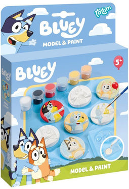 Totum Bluey - knutselset - gipsfiguren gieten en beschilderen - Bluey