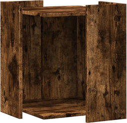 vidaXL - Kattenbakkast - 42x42x51 - cm - bewerkt - hout - gerookt - eikenkleurig
