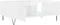 vidaXL - Salontafel - 90x60x35 - cm - bewerkt - hout - hoogglans - wit