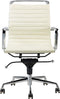 Feel Furniture - Luxe design bureaustoel van 100% rundleer - Lage rugleuning - Creme