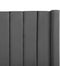NOYERS - Bed met opbergruimte - Grijs - 140 x 200 cm - Fluweel