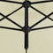 vidaXL - Parasol - dubbel - met - stalen - paal - 600 - cm - zandkleurig