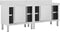 vidaXL - Werktafels - met - deuren - 2 - st - 200x50x(95-97) - cm - roestvrij - staal