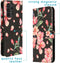 iMoshion Hoesje Geschikt voor Samsung Galaxy A13 (4G) Hoesje Met Pasjeshouder - iMoshion Design Softcase Bookcase - Zwart / Blossom Watercolor Black