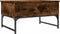 vidaXL - Salontafel - 70x50x40 - cm - bewerkt - hout - en - metaal - gerookt - eiken
