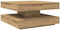 vidaXL - Salontafel - 360 - graden - draaibaar - 70x70x34,5 - cm - artisanaal - eiken