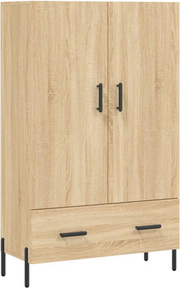 vidaXL - Hoge - kast - 69,5x31x115 - cm - bewerkt - hout - sonoma - eikenkleurig