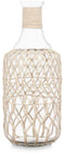 Fles 21638W Wit Transparant 19 x 48 cm Decoratief (2 Stuks)