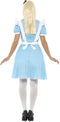 Alice in Wonderland Kostuum - Jurk met Schort en Hoofdband - Maat XL - Blauw