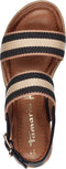 Tamaris Essentials - Dames Sandalen - Hakhoogte 4,5 cm - Zwart Comb - Maat 36