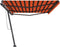 vidaXL - Luifel - vrijstaand - handmatig - uittrekbaar - 600x350 - cm - oranje - bruin