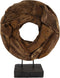 DKNC - Beeld rond erosiehout Poltava - 39x10x54cm - Bruin
