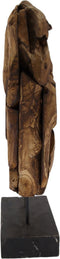 DKNC - Beeld rond erosiehout Poltava - 39x10x54cm - Bruin