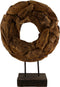 DKNC - Beeld rond erosiehout Poltava - 39x10x54cm - Bruin