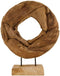 DKNC - Beeld rond erosiehout Poltava - 39x10x54cm - Bruin