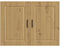 vidaXL - Keukenwandkast - Porto - bewerkt - hout - artisanaal - eikenkleur