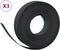 vidaXL - Tuinranden - 3 - st - 10 - m - 10 - cm - polyetheen - zwart