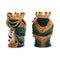 Grondlegger Home ESPRIT Groen Multicolour Porselein 20 x 20 x 29 cm (2 Stuks)