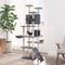 vidaXL - Kattenmeubel - met - sisal - krabpalen - 191 - cm - donkergrijs