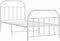 vidaXL - Bedframe - met - hoofd- - en - voeteneinde - metaal - wit - 90x190 - cm