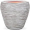 Capi Europe - Vaas taps rond Rib NL - 42x38 - Antraciet - Opening Ø31 - Bloempot voor binnen en buiten - Levenslang garantie - Breukbestendig - 100% Recyclebaar - CO2 Neutraal geproduceerd - KOFZ362