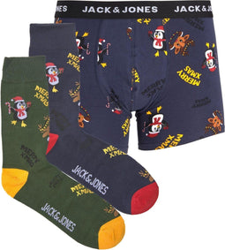 JACK&JONES JUNIOR JACPENGUIN - Boxershorts - Flexibel en comfortabel - Navy Blazer (1 stuk)