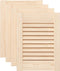 vidaXL - Kastdeuren - met - lamellen - 4 - st - 39,5x29,5 - cm - massief - grenenhout