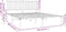 vidaXL - Bedframe - met - hoofdbord - metaal - wit - 150x200 - cm