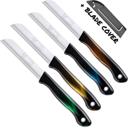 DKS Solingen Tomatenmes - 19,5 cm - Gekarteld RVS Lemmet - 4 Delig Set