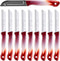 DKS Solingen Tomatenmes - Gekarteld RVS Lemmet - 19,5cm - Donker Rood/Wit - 10 stuks