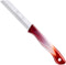 DKS Solingen Tomatenmes - Gekarteld RVS Lemmet - 19,5cm - Donker Rood/Wit - 10 stuks