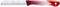 DKS Solingen Tomatenmes - Gekarteld RVS Lemmet - 19,5cm - Donker Rood/Wit - 10 stuks