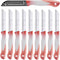 DKS Solingen Tomatenmes - Gekarteld RVS Lemmet - 19,5cm - Rood/Wit - 10 stuks