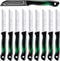 DKS Solingen Tomatenmes - Gekarteld RVS Lemmet - 19,5cm Zwart/Groen - 10 stuks