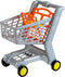 Klein Toys boodschappenwagentje - 42x35x47 cm - klapstoeltje voor poppen tot 50 cm - lichtlopende wielen - grijs oranje geel