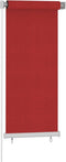 vidaXL - Rolgordijn - voor - buiten - 60x140 - cm - HDPE - rood