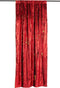 J-Line gordijn omkeerbaar sequin - textel - rood/goud