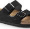 Birkenstock Arizona SFB - Dames Slippers - Nubuck - Zwart - Maat 38