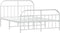 vidaXL - Bedframe - met - hoofd- - en - voeteneinde - metaal - wit - 150x200 - cm