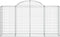 vidaXL - Schanskorven - 3 - st - gewelfd - 200x50x100/120 - cm - ijzer