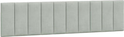 vidaXL - Hoofdbordkussen - 200 - cm - velvet - lichtgrijs