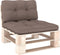 vidaXL Bankkussens pallet 2 st taupe