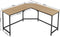 Hoekbureau - SONOMA - Stalen Frame, Groot en Stabiel, Perfect voor Studentekamer, Jeugdkamer of Kantoor, Kleur: Eiken Sonoma en Zwart, 149 x 149 x 76 cm, Max. 50 kg